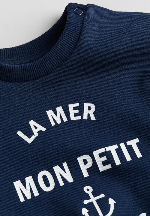H&M - Cotton sweatshirt - Dark blue Mon Petit Paradis