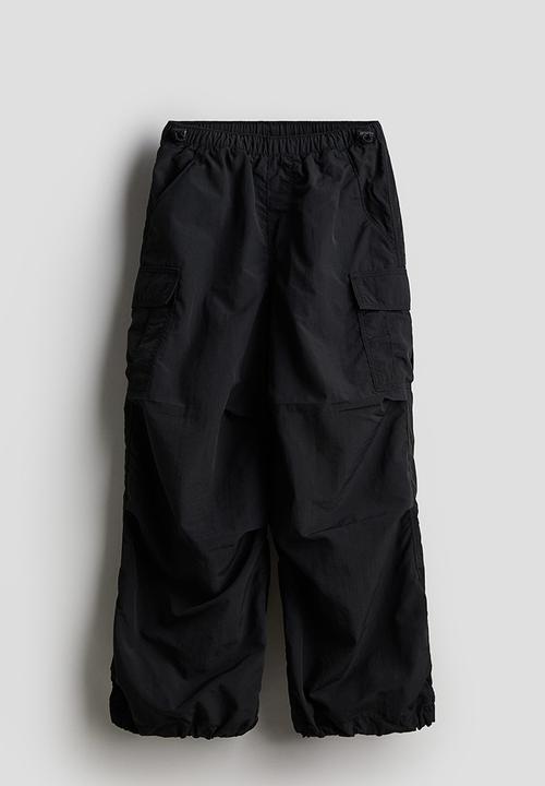 H&M - Nylon parachute trousers - black