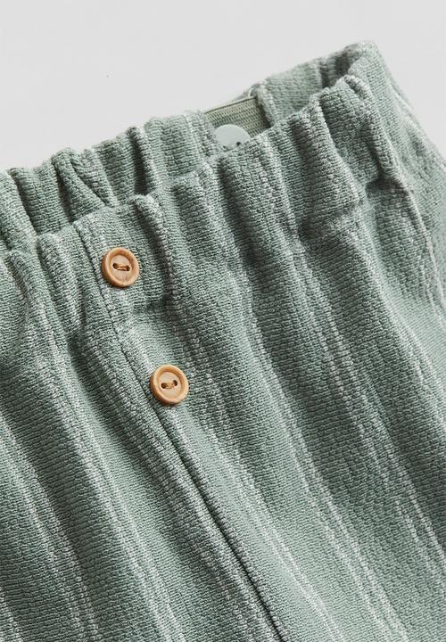 H&M - Cotton terry joggers - Dusty green