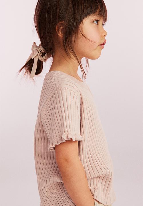 H&M - Rib-knit top - dusty pink