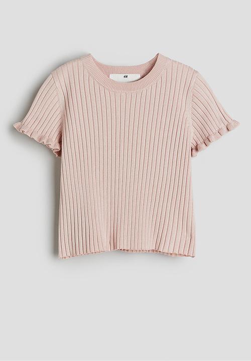 H&M - Rib-knit top - dusty pink