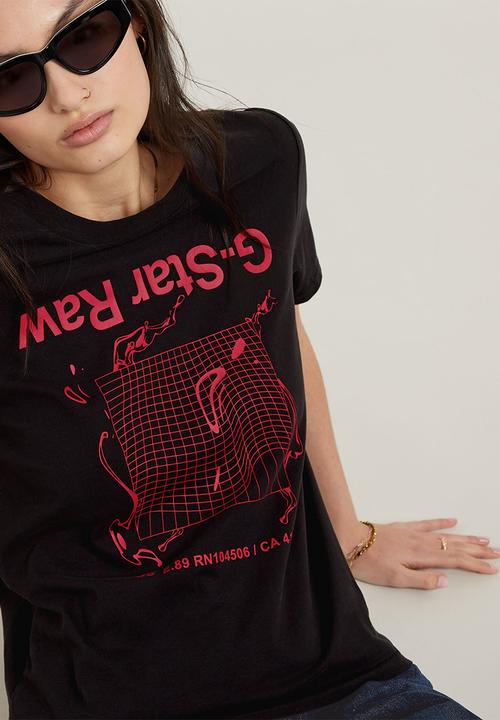 G-STAR - Grid wave gr r t wmn - dk black