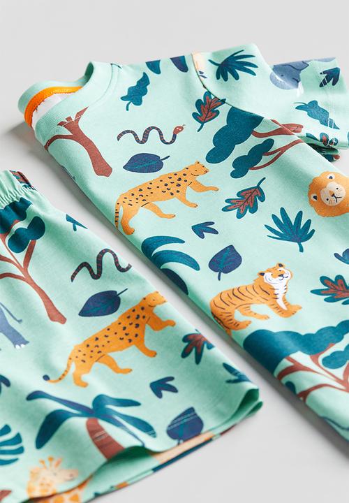 H&M - Printed cotton pyjamas - Mint green Patterned