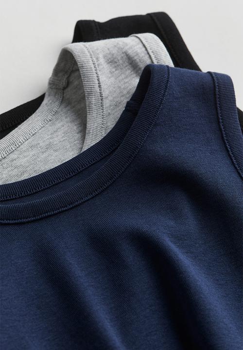 H&M - 3-Pack cotton jersey vest tops - multi