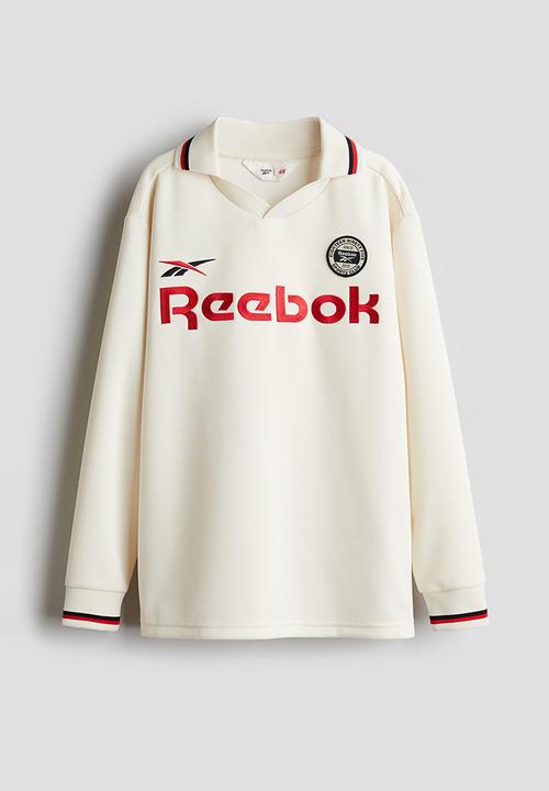H&M - Reebok X H&M: Long-sleeved football shirt - white