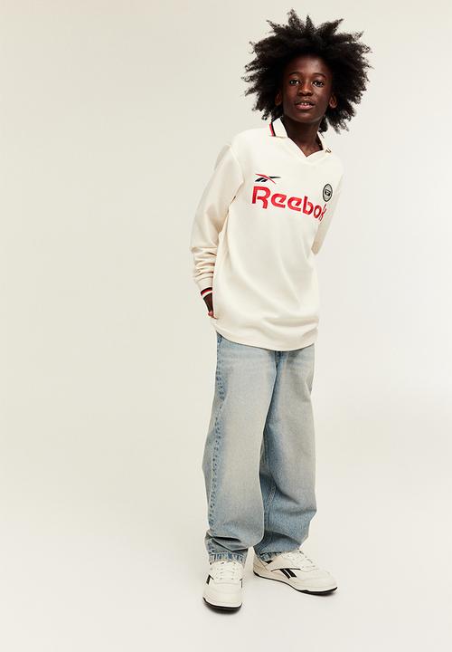H&M - Reebok X H&M: Long-sleeved football shirt - white