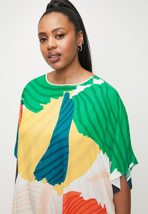 Superbalist - Woven T-shirt dress - gauguin macro floral