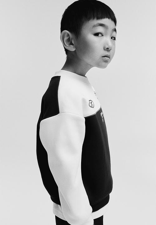H&M - Reebok X H&M : Block-coloured sweatshirt - black