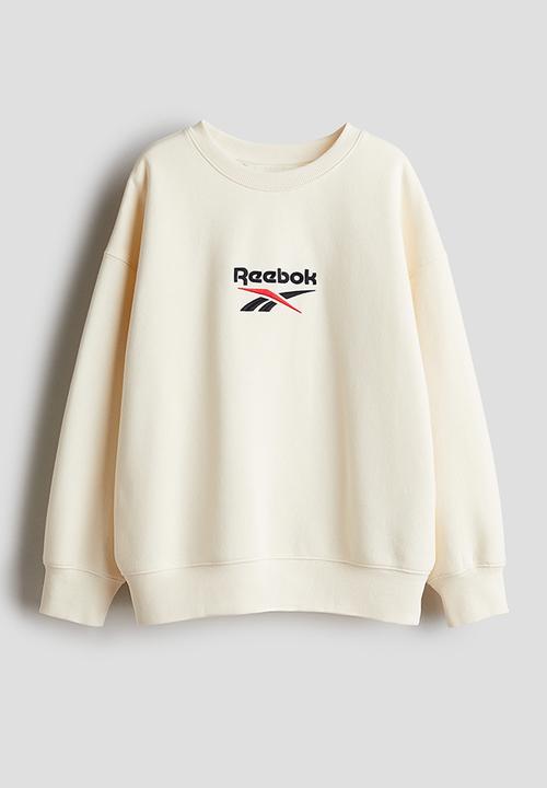 H&M - Reebok X H&M: Oversized sweatshirt - white/reebok