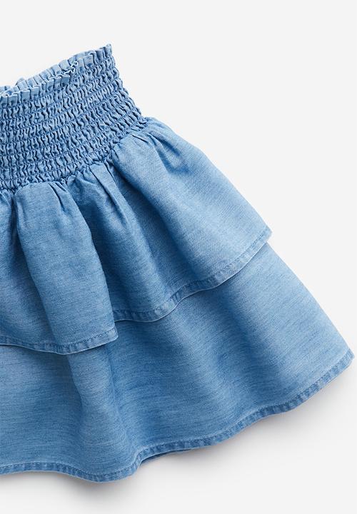 H&M - Tiered skirt - blue