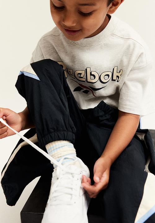 H&M - Reebok X H&M : Print-motif T-shirt - light grey marl 