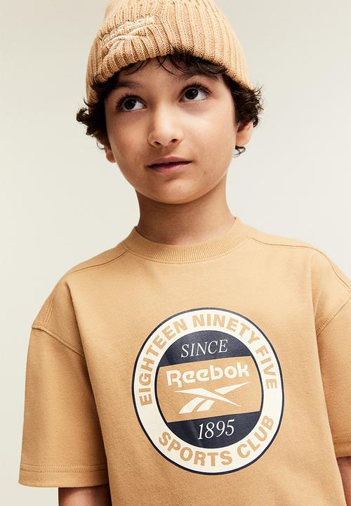 H&M - Reebok X H&M : Print-motif T-shirt - beige