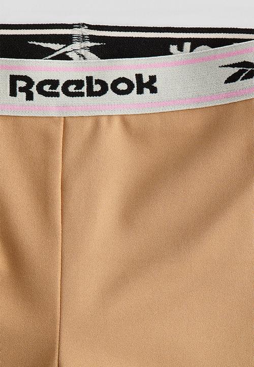 H&M - Reebok X H&M : Print-motif cycling shorts - beige/reebok