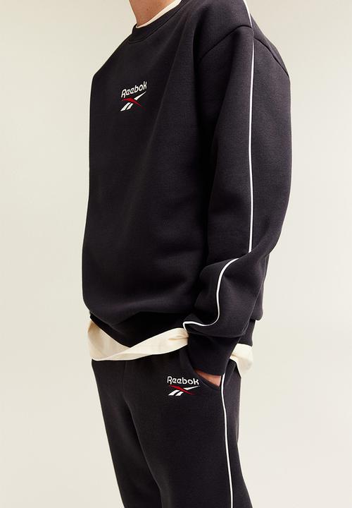 H&M - Reebok X H&M : Embroidered-detail sweatshirt - dark grey