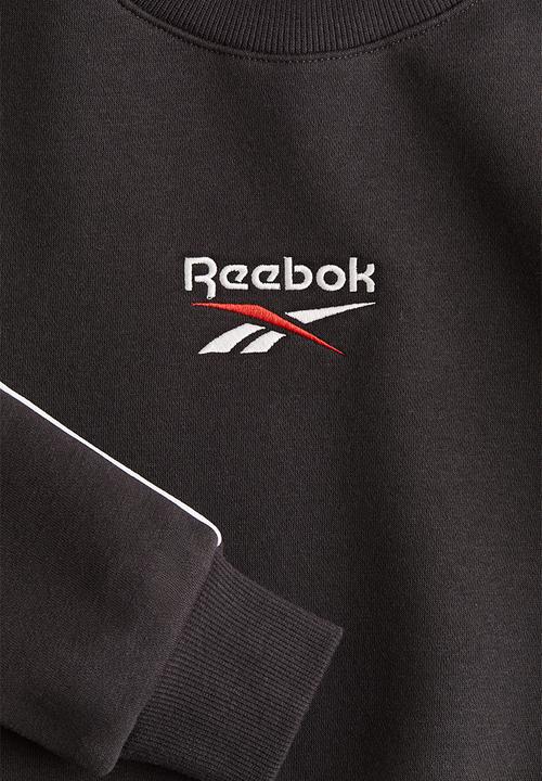 H&M - Reebok X H&M : Embroidered-detail sweatshirt - dark grey