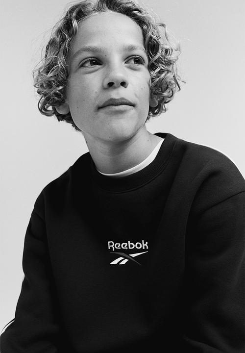 H&M - Reebok X H&M : Embroidered-detail sweatshirt - dark grey