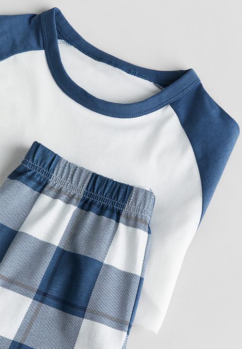H&M - Cotton jersey pyjamas - blue & white