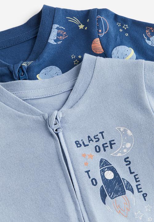 H&M - 2-pack patterned cotton pyjamas - blue