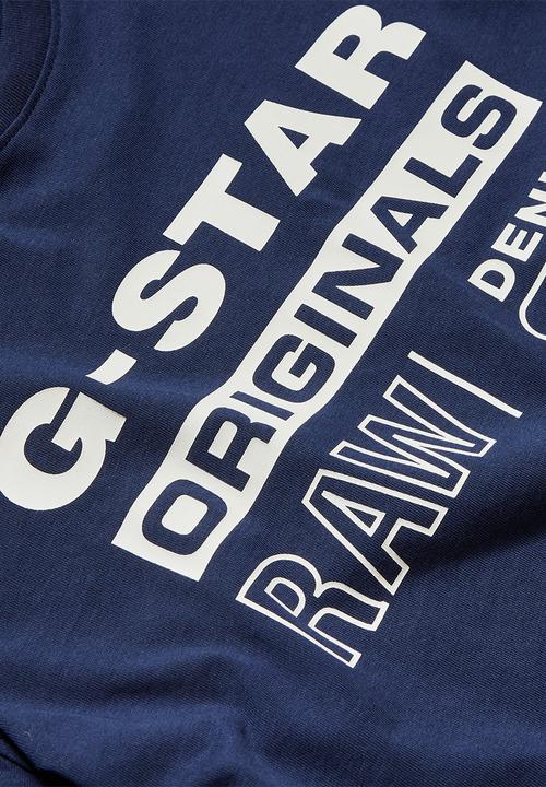 G-STAR - T-shirt s\s regular - sartho blue