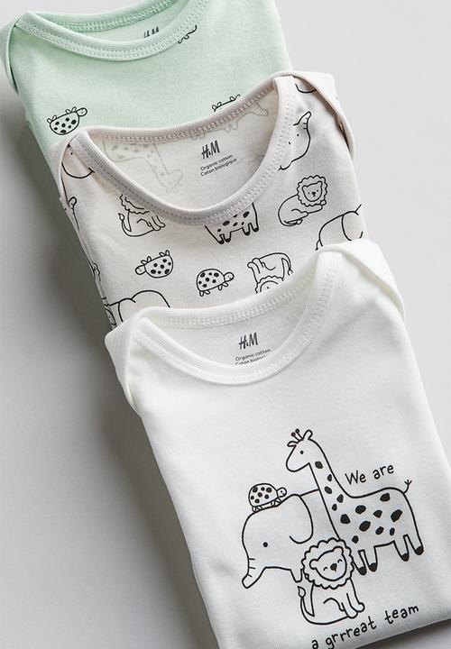H&M - 3-pack cotton bodysuits - multi