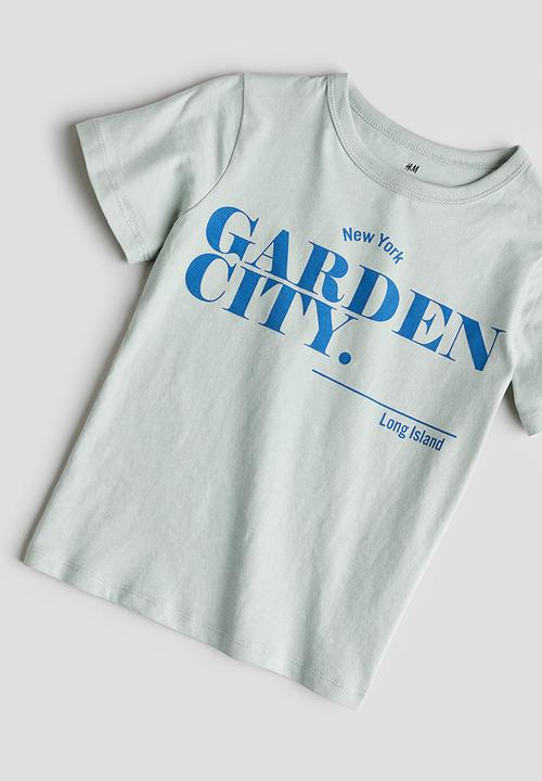 H&M - Printed cotton T-shirt - light green garden city
