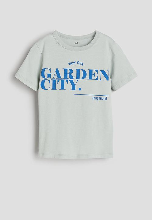 H&M - Printed cotton T-shirt - light green garden city