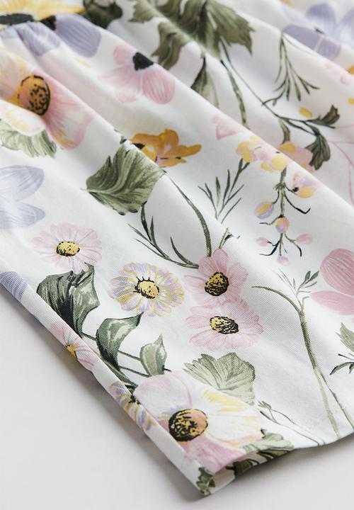 H&M - Patterned cotton dress - white floral