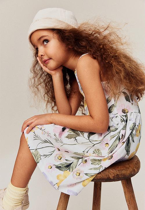 H&M - Patterned cotton dress - white floral