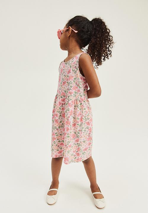 H&M - Patterned cotton dress - pink floral