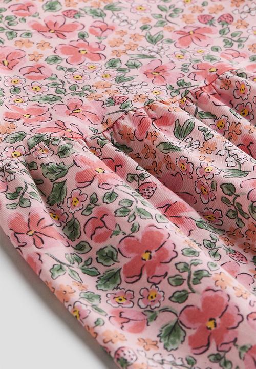 H&M - Patterned cotton dress - pink floral