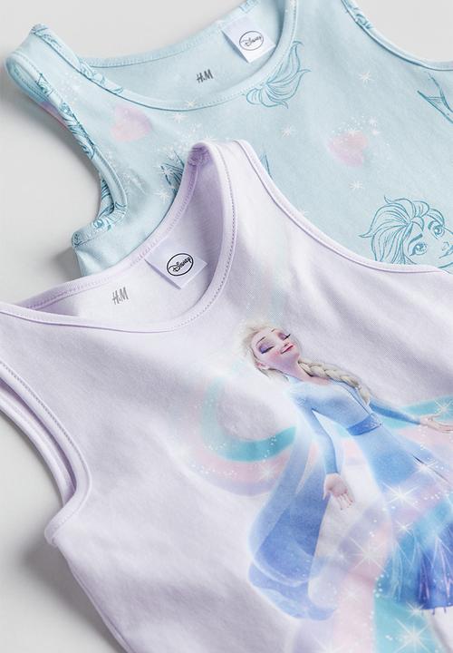 H&M - 2-Pack printed cotton dresses - lilac frozen