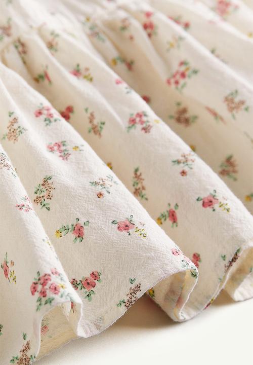 H&M - Floral-patterned skirt - cream floral 