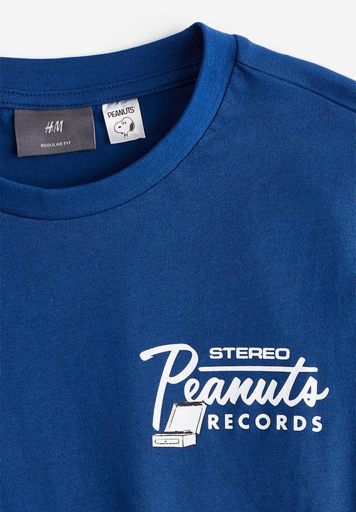 H&M - Regular fit T-shirt - dark blue snoopy