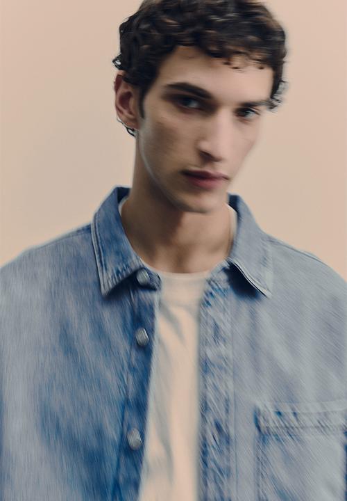 H&M - Regular fit denim overshirt - denim blue