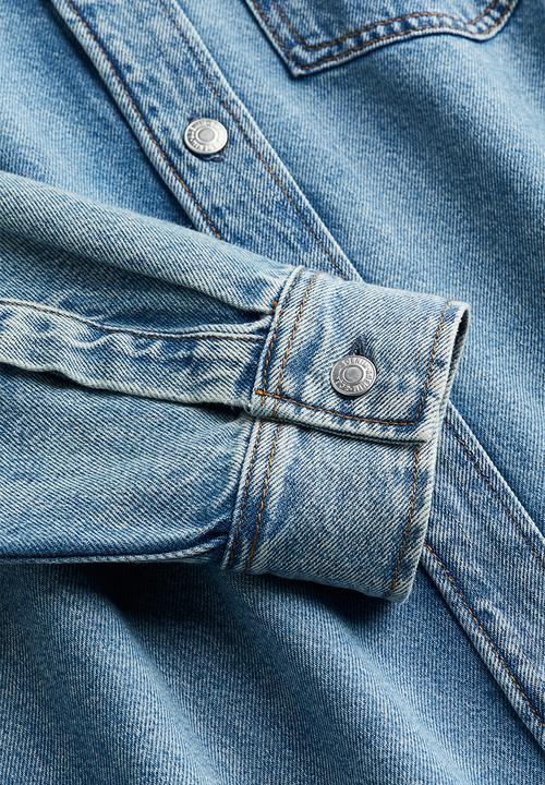 H&M - Regular fit denim overshirt - denim blue