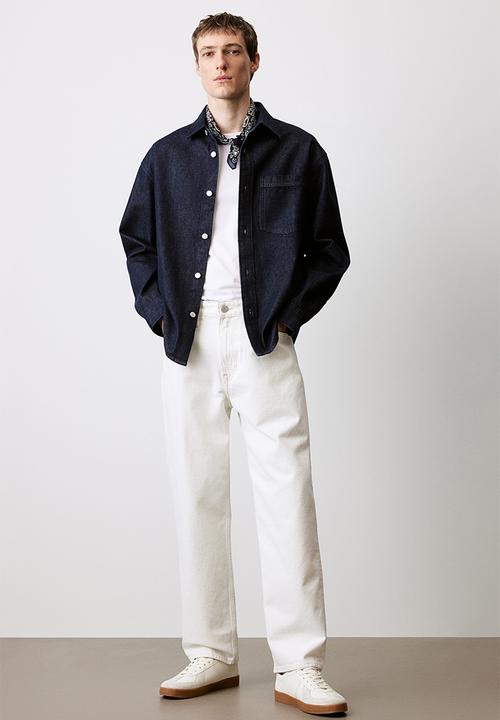 H&M - Regular fit denim overshirt - dark denim blue