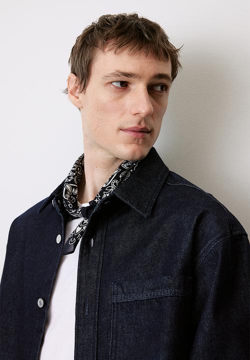 H&M - Regular fit denim overshirt - dark denim blue
