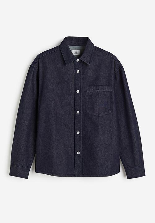 H&M - Regular fit denim overshirt - dark denim blue