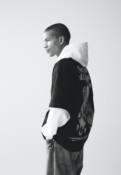 H&M - Oversized fit printed T-shirt - black new sound 