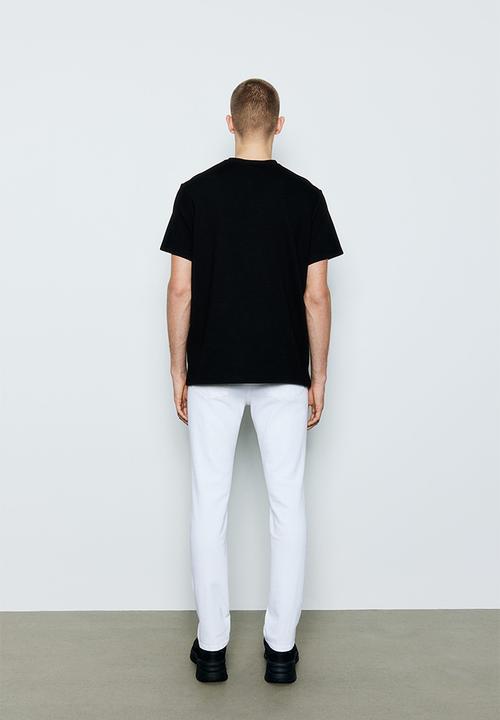 H&M - Regular fit ribbed T-shirt - black