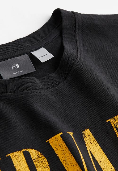 H&M - Loose fit printed T-shirt - black,multi