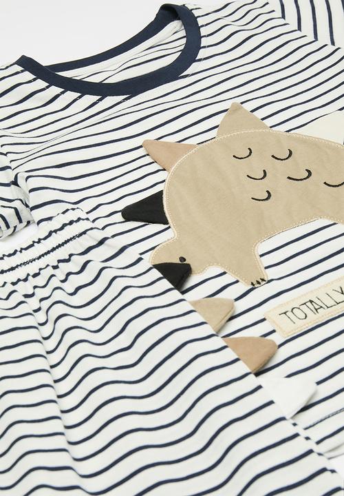 Pop Candy - Striped top & bottom set - black & white