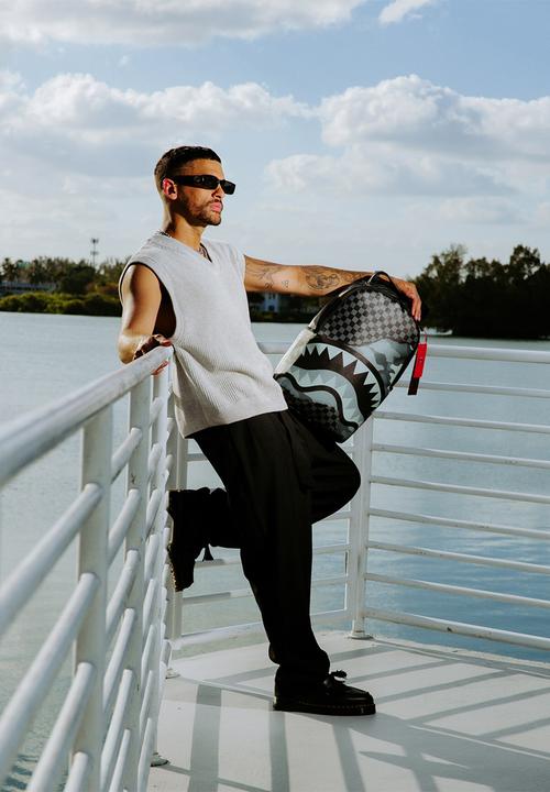 Sprayground - Split up tear backpack - black & grey