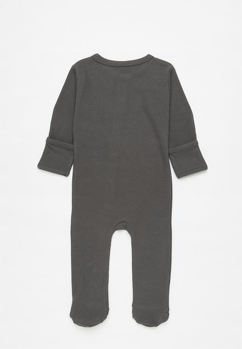 Pop Candy - Button down sleepsuit - charcoal grey