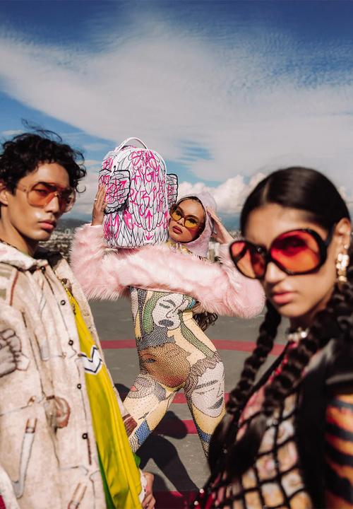 Sprayground - Angel art backpack - pink & white