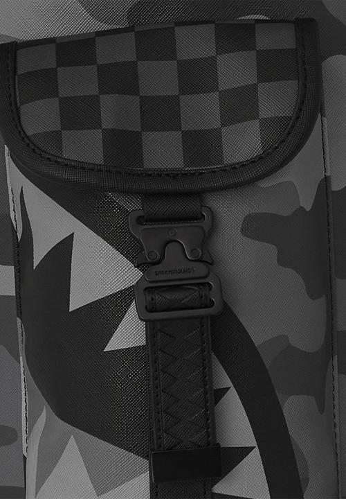 Sprayground - Split up camo Monte Carlo backpack - black & grey