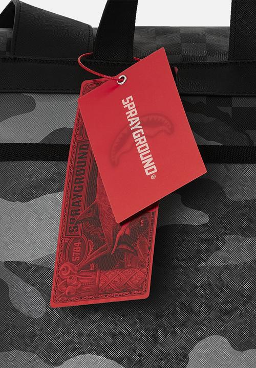Sprayground - Split up camo Monte Carlo backpack - black & grey