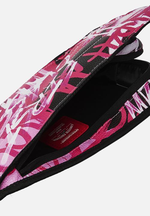 Sprayground - Pink graff city winged savvy crossbody - pink