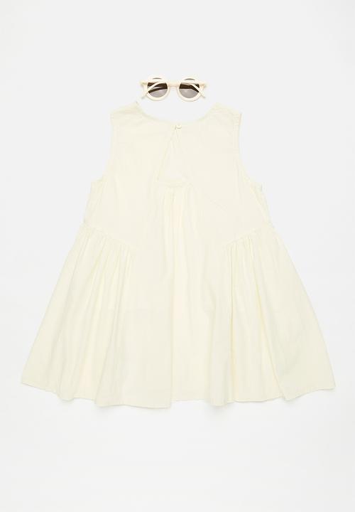 Pop Candy - Ruched pockets dress - white