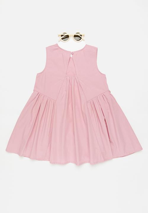 Pop Candy - Ruched pockets dress - pink